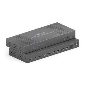 1x8 HDMI 2.1 Splitter - 48Gbps mit Scaler und Audio De-Embedding