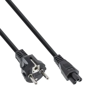 InLine® Netzkabel für Notebook, 3pol C5 Kupplung, schwarz, 2m