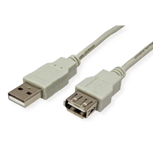 STANDARD USB 2.0 Verlängerungskabel, Typ A-A, ST/BU, beige, 0,8 m