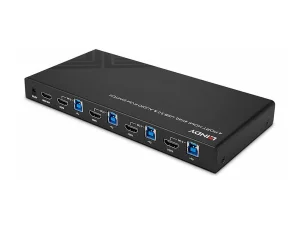 LINDY 4 Port HDMI 4K60 USB 3.0 & Audio