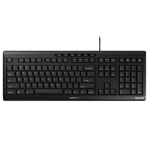 TERRA Keyboard 3500 Corded [De] Usb Black Baugleich Zum Cherry Stream Keyboard Jk-8500De-2