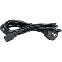 Kabel Netz/Kaltgerätestecker Abgewinkelt 3M Black