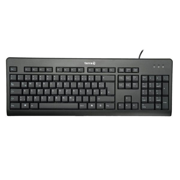 TERRA Keyboard 1500 Corded [De] Usb Black Copilot Qwertz, 105 Tasten, Kabelgebunden, 1,80M