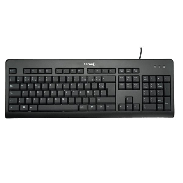 TERRA Keyboard 1500 Corded [Fr] Usb Black/Noir Copilot Azerty, 105 Tasten, Kabelgebunden, 1,80M